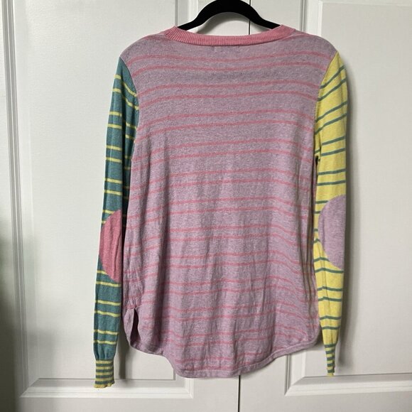 Zaket & Plover Sweater Womens M Pink Knit Striped Multicolour Pullover - Picture 3 of 6